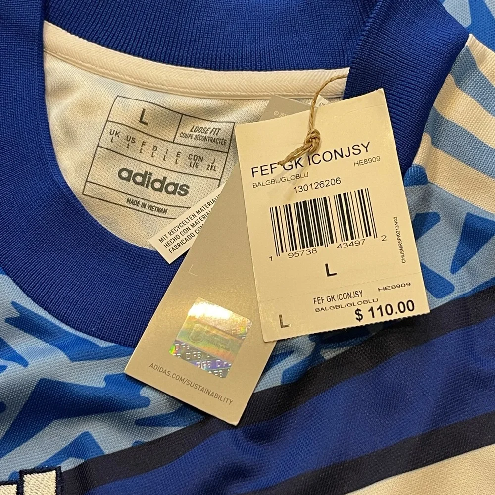 ⚽️NEW ADIDAS Spain FEF Goalkeeper Soccer Jersey Mens size LARGE Loose Fit⚽️ - Picture 4 of 7